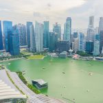 城市高楼大厦 湖泊景观 新加坡