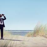 商务 创意 办公 经营 望远镜 大海 视野 服务